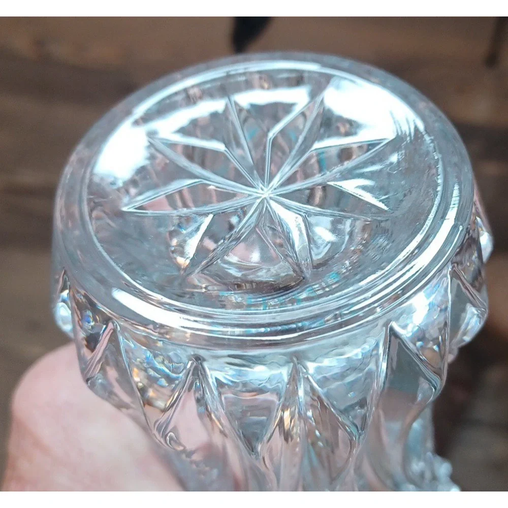 VTG JG Durand Lead Crystal Clear Glass Vase 6 1/2x 4 Vincennes